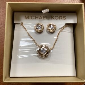 Michael Kors Jewelry Set Necklace and Earrings New in Box